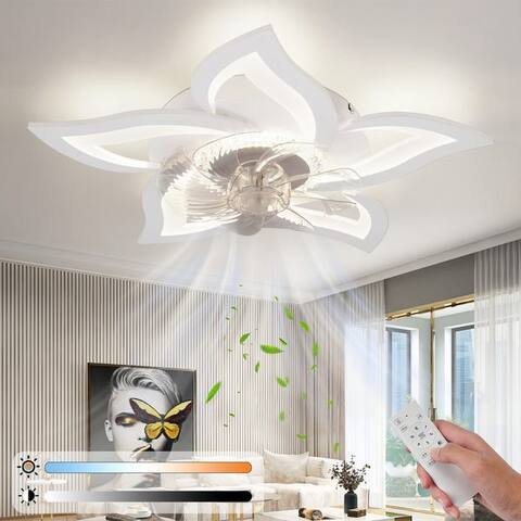 Nettlife Nettlife Deckenventilateur lumière et Fernbedienung Noir/Weiß 48/71W 3 Farbtemperatur 6-Gang, Leise