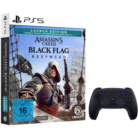 PLAYSTATION 5 PS5 manette + PS5 Assassin’s Creed Black Flag Resynced sans fil-manette