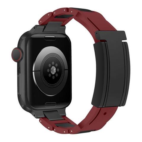 Wigento Bracelet pour montre connectée pour Apple montre Series 10 46mm / 9 8 7 45 / 6 SE 5 44mm Edelstahl Band,