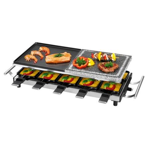 Proficook ProfiCook raclette PC-RG 1144, raclette 8 Personen heißer Stein & Naturgrillstein