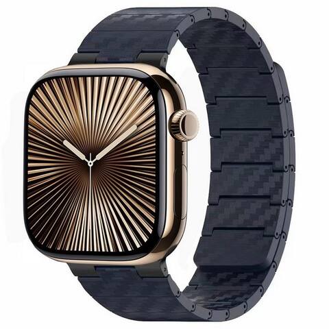 Wigento Bracelet pour montre connectée pour Apple montre Series 11 10 46mm / 9 8 7 45 / 6 SE 44mm Armband Bleu,