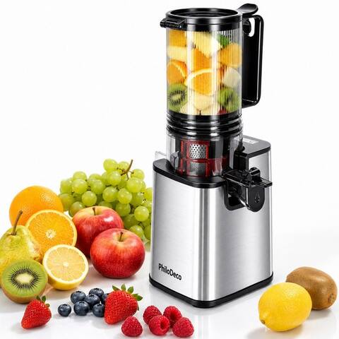 Wheelyou WHEELYOU Slow Juicer centrifugeuse avec 110-mm-XXL-Öffnung pour ganze Früchte et Gemüse, 250 W,
