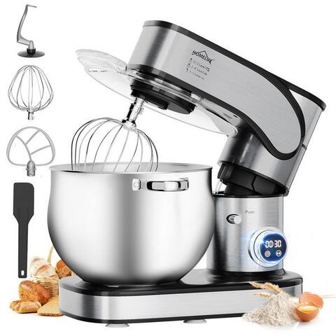 Homelux HOMELUX robot de cuisine SC-603E, 2500 W, 12 l Schüssel, inkl 4-Teiligem Patisserie-Set et Spritzschutz,