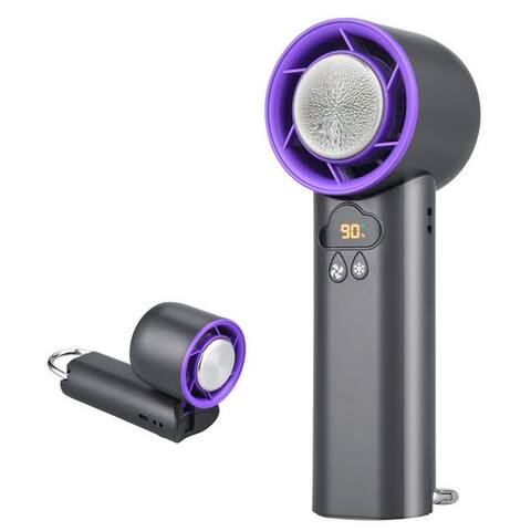 Ckeyin CkeyiN Handventilateur Mini ventilateur USB Tragbarer Akku ventilateur avec LED-Anzeige faltbar,