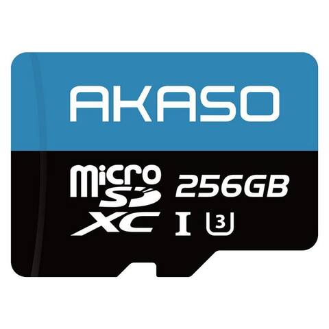 Akaso Akaso 256GB U3 microSDXC Karte pour Action Cams & 4K-Aufnahmen Micro SD-Karte (Lesegeschwindigkeit 100 MB/s,