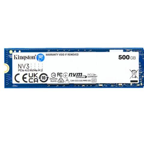 Kingston Kingston 500G NV3 M.2 2280 NVMe SSD interne SSD (500 GB) 5000 MB/S Lesegeschwindigkeit, 3000 MB/S