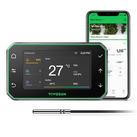 Vivosun VIVOSUN VIVOSUN GrowHub E42A+ Smart manette pour Growzelte maison connectée-Steuerelement, VPD KliMacommande