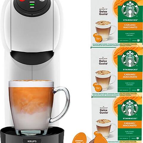 Nescafé® NESCAFÉ® Dolce Gusto® machine à capsules KP2431 Genio S, inkl. 3 Pakete Starbucks Caramel Macchiato im Wert