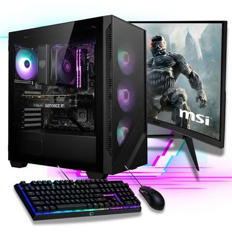 Meinpc MeinPC Gaming Set Ryzen 7 5700X avec RTX 5060 et 27" PC-Komplettsystem (27", AMD Ryzen 7 5700X, RTX 5060, 32
