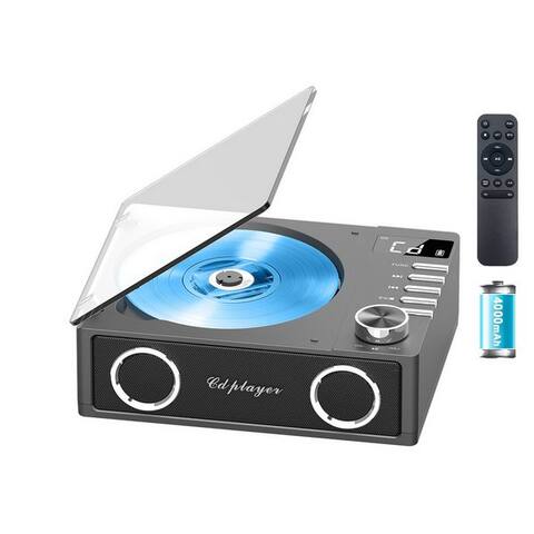 Greadio Greadio Tragbarer Desktop CD Player avec Bluetooth, LED-écran tragbarer lecteur CD (Bluetooth, Stereo