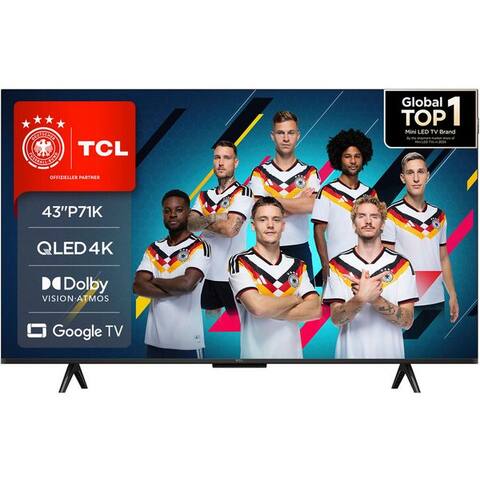 GOOGLE 43P71KX1 QLED-téléviseur (108 cm/43 pouces, 4K Ultra HD, TV connectée, Google TV, Multi-HDR, Dolby Vision,