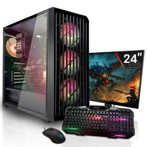 Systemtreff SYSTEMTREFF Basic PC gamer-Komplettsystem (24", AMD 5655G 5655G, RX Vega 7, 8 GB RAM)