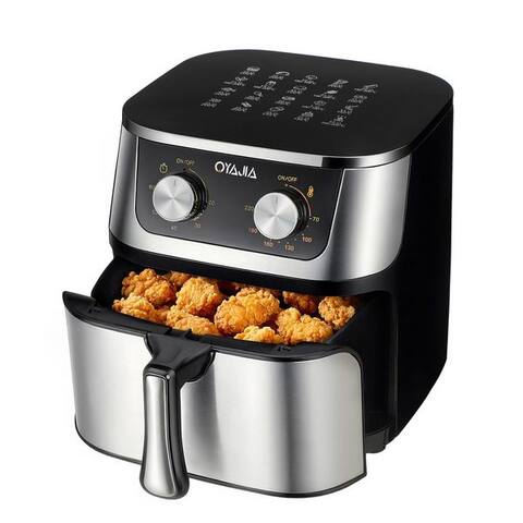 Oyajia oyajia air fryer 10,5 L Airfryer, einfache Bedienung, ölfreies Frittieren, 60 Min Timer, bis zu 200° C,