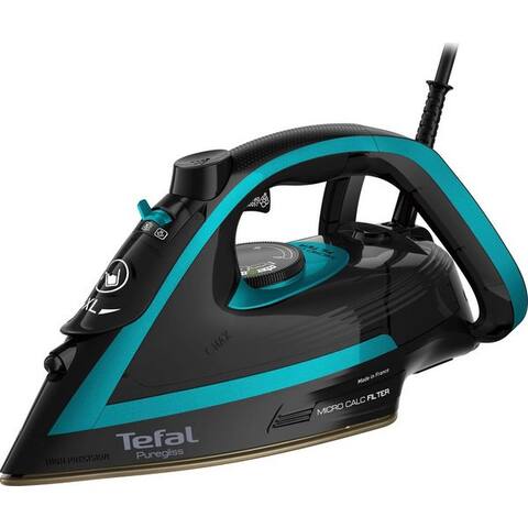 TEFAL Dampffer à repasser Puregliss, 3000 W, 280 g/Min. Dampfstoß, XL Wassereinfüllöffnung, 3000 W, stabile Ablage,