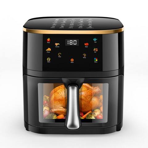 Oyajia oyajia air fryer Air Fryer 9L XXL Heissluftfriteuse avec Sichtfenster, LED-écran, einstellbare Temperatur,