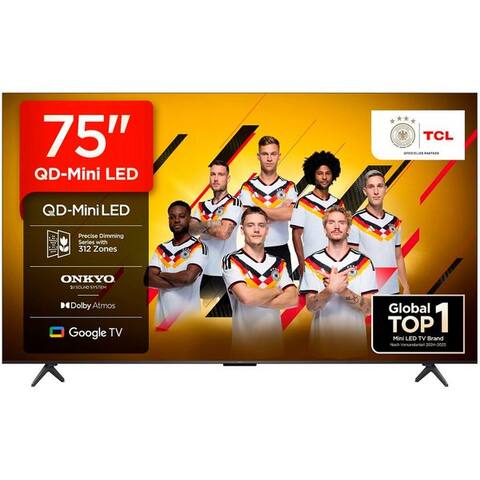TCL 75Q6CX2 Mini-LED-téléviseur (189 cm/75 pouces, 4K Ultra HD, TV connectée, Google TV, 4K Multi-HDR Dolby