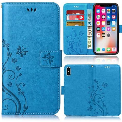APPLE Numerva Coque pour smartphone Bookstyle Flower pour Apple iPhone XR, téléphone Pochette Schutzhülle Klapphülle Flip