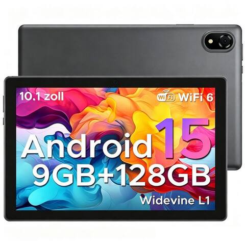 DOOGEE U10 tablette 10 pouces, Android tablette, 4GB RAM+128GB ROM kinder tablette (10.1", 128 GB, Android 15, WiFi,