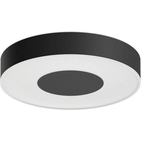 PHILIPS Hue Smarte LED-luminaire White & Color Ambiance Infuse Deckenluminaire M Noir, Abschaltautomatik,