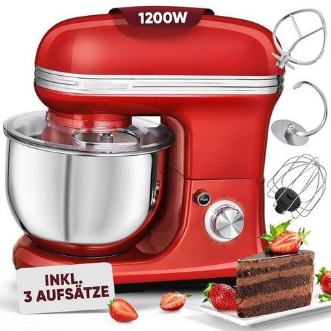 Proficook ProfiCook robot de cuisine PC-KM 1197, Retro Knetmaschine 5L avec starkem 1200W Motor
