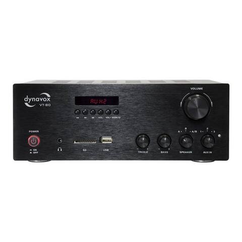 Dynavox Dynavox VT-80 Vollamplificateur (Nombre de canaux: 4-canaux, 160 W, Stereo-amplificateur avec Bluetooth,