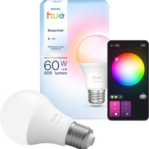 PHILIPS Hue LED-Leuchtavectel Essential White & Color Ambiance smarte lampe, E27, 1 St., Farbwechsler