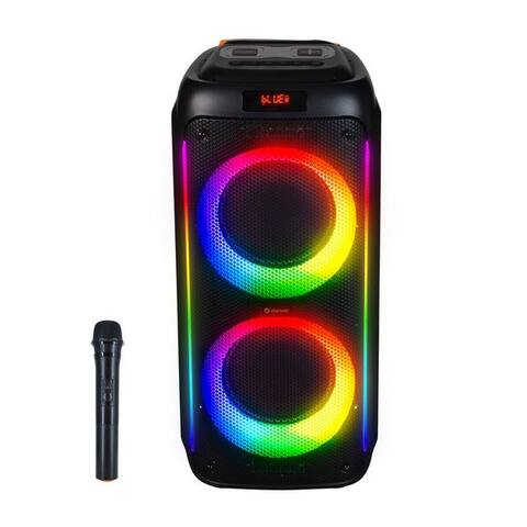Denver Denver BPS-458 Party-enceinte 1.0 (Dual Woofer) (Bluetooth, 1000 W, 2×10" Woofer, Karaoke-Funktion avec