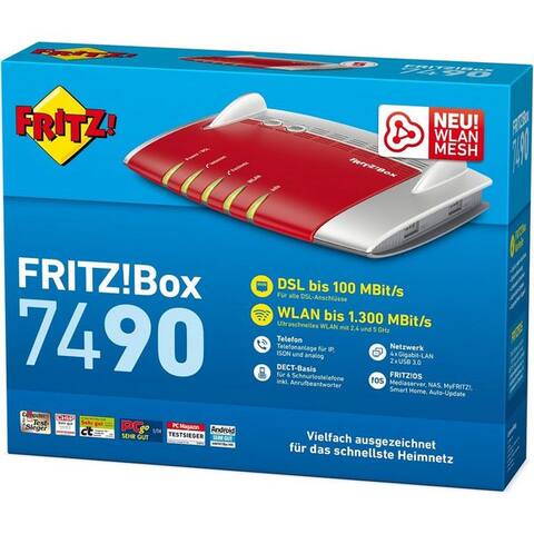 FRITZ ! FRITZ!Box 7490 WiFi routeur avec intégréem DSL Modem WiFi-routeur