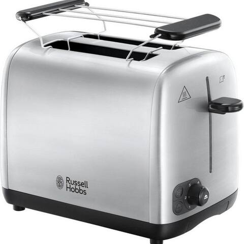 Russell RUSSELL HOBBS grille-pain Adventure 24080-56, 2 kurze Schlitze, pour 2 Scheiben, 850 W, Edelstahl gebürstet