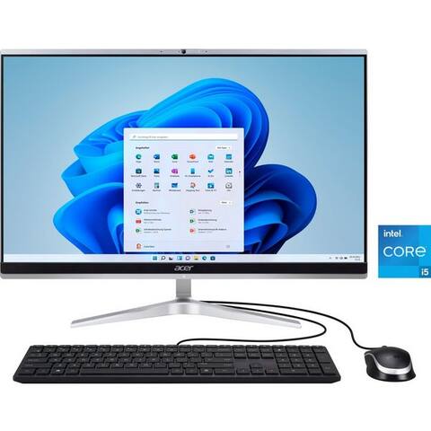 ACER Aspire C24-1650 All-in-One PC (23,8 pouces, Intel Core i5 1135G7, Iris Xe Graphics, 8 GB RAM, 512 GB SSD,