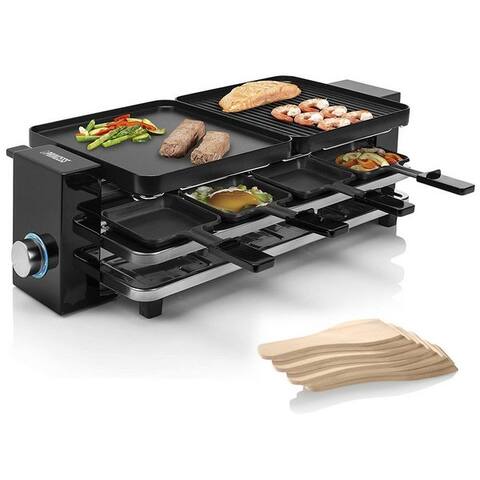 Princess PRINCESS raclette, 8 raclettepfännchen, 1200 W, Elektro Tischgrill pour 2-8 Personen avec Parkdeck pour