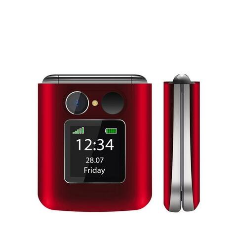 Beafon Beafon Fold 10 Rouge (2025) téléphone (5,6 cm/2,2 pouces, 0,3 MP caméra, SOS-Notruftaste)