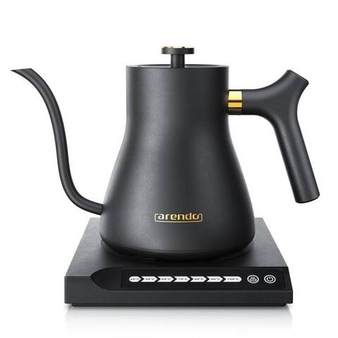 Arendo Arendo bouilloire Edelstahl, Schwanenhals, avec Temperatureinstellung, Warmhaltefunktion, 0,5 l, 1000 W,