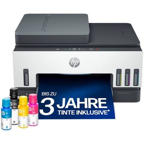 HP Smart Tank 7605 imprimante multifonction, (WiFi (Wi-Fi), Bluetooth, LAN (Ethernet), Bis zu 50€ Cashback