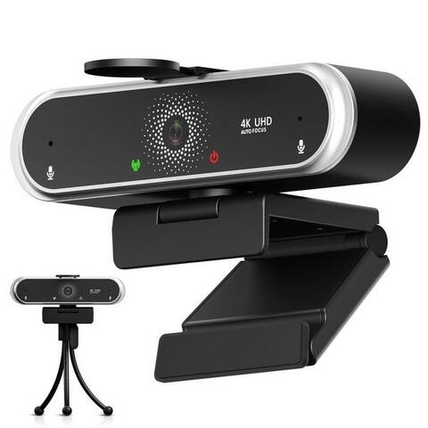 Ckeyin CkeyiN Pro webcam 4K,PC caméra avec Objektivabdeckung,75°FOV,Autofokus webcam (Zwei Mikrofone avec