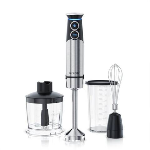 Arendo Arendo Stabblender Edelstahl Pürierstab Set avec Zerkleinerer & Messbecher, Handblender, 1500 W, 2