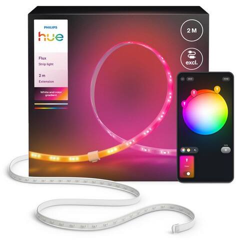 PHILIPS Hue LED-Streifen Flux Gradient LED-Streifen Zubehör, steuerbar per App, RGBWWIC, Verlängerungs-Set,