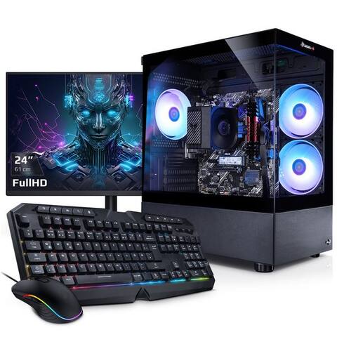 Kiebel Kiebel Online Allroet PC-Komplettsystem (24", AMD Ryzen 7 AMD Ryzen 7 5700G, Radeon, 16 GB RAM, 500 GB SSD,