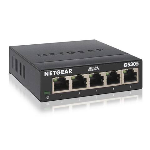 NETGEAR GS305 switch 5 Port Gigabit Ethernet LAN switch (Plug-and-Play Netzwer Netzwerk-switch