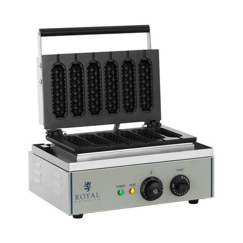 Royal Royal Catering gaufrier Corn Dogs Maker Edelstahl Profi Waffeln Am Stiel Waffelsticks Gastro, 1500 W