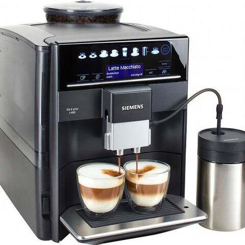 SIEMENS machine expresso automatique EQ6 plus s400 TE654509DE, Doppeltassenfunktion, Keramikmahlwerk, viele