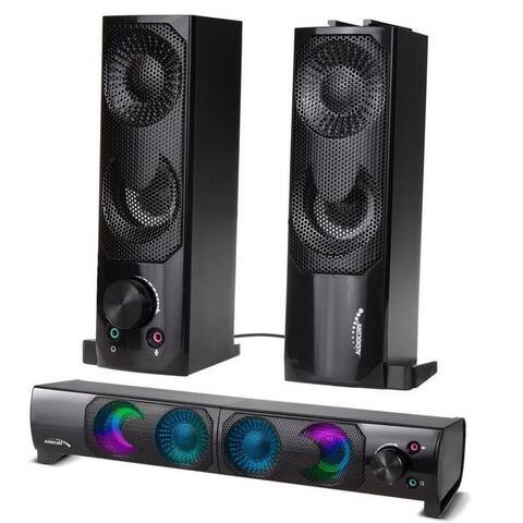 Audiocore Audiocore AC955 PC-enceinte 2.0 (6 W, barre de son-Funktion [Modulare Verbindung] RGB-Bleuchtung 6W)