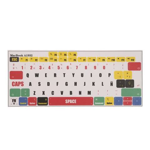 kwmobile Etui Apple MacBook Air 13" 2018 2019 2020 A1932 Sticker, Keyboard Sticker - Farb-Aufkleber pour
