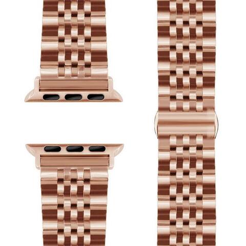 Nalia Bracelet pour montre connectée Apple montre 49mm/46/45/44/42(Serie 1-3), Elegantes Edelstahl Ersatzarmband /