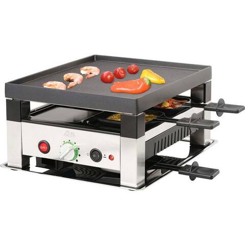 Solis SOLIS OF SWITZERLAND raclette 5 in 1 Table Grill for 4, 4 raclettepfännchen, 1020 W