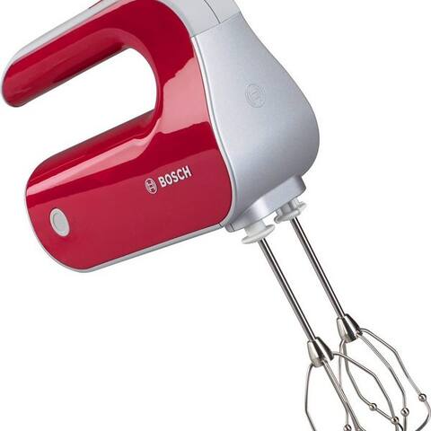BOSCH Handblender Styline MFQ40304, Edelst. Rührbesen/Knethaken, 5 Stufen, himbeerrot, 500 W, Turbostufe, leichtes
