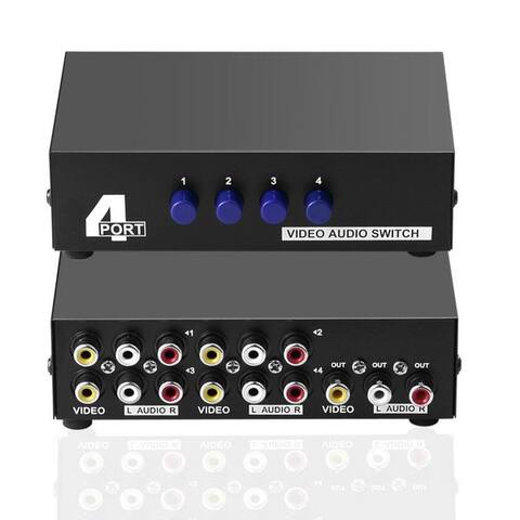 Euroharry euroharry Audio / Video Matrix-switch 4 switch 4 in 1 heraus Audio Video Splitter pour DVD STB Spielconsolen