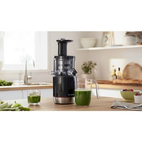 BOSCH centrifugeuse VitaExtract MESM731M, vitaminschonendes Entsaften, Kaltpresse, 150 W, sehr leise, leichte