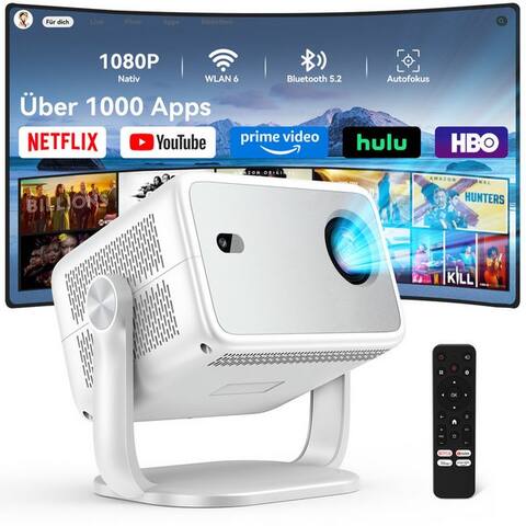 Oscal OSCAL 2026 Native 1080P projecteur 4K, Autofokus & commande vocale Heimprojektor projecteur (30000 lm,