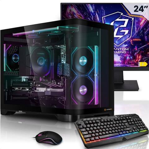 Aurumpc AurumPC R5 5600GT et 32GB DDR4 RAM avec 24" écran PC-Set (24 pouces, AMD Ryzen 5 5600GT, AMD Radeon Vega 7,